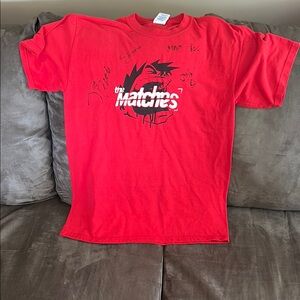 The Matches (band) signed Red Graphic T-Shirt